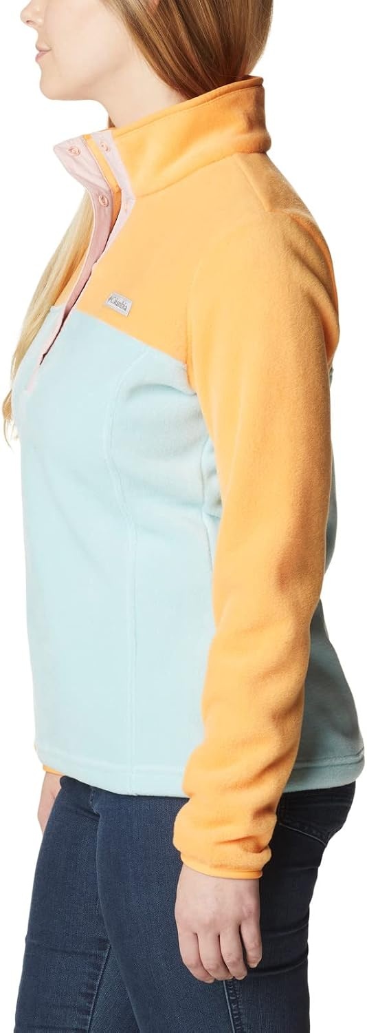 image:imageColumbia Benton Springs 12 Snap Pull Over II Fleece Pullover fr DamenAqua Haze Sunset Peach Dusty Pink