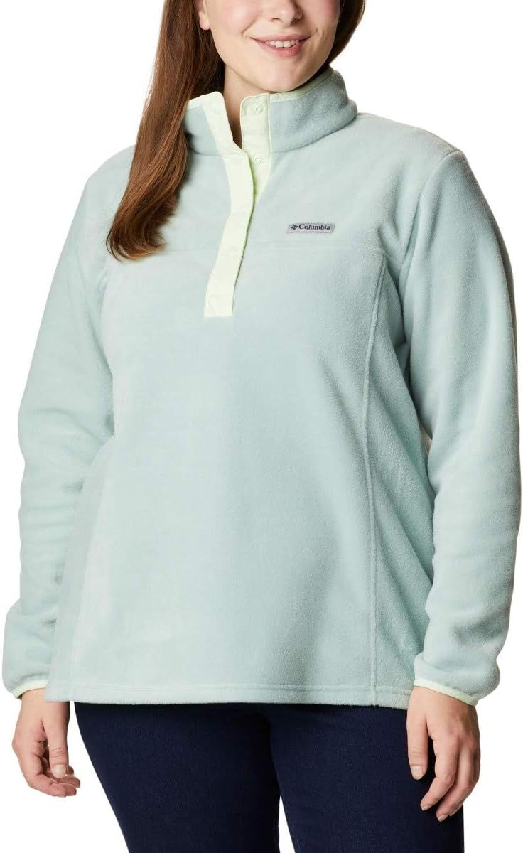 image:imageColumbia Benton Springs 12 Snap Pull Over II Fleece Pullover fr DamenAqua ToneLight Lime