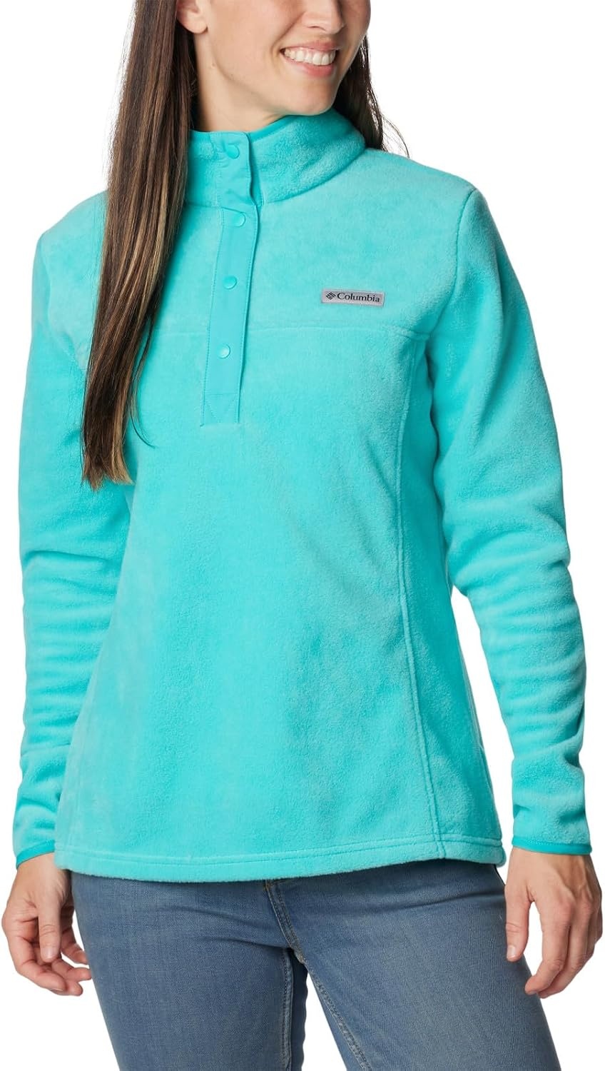image:imageColumbia Benton Springs 12 Snap Pull Over II Fleece Pullover fr DamenBright Aqua