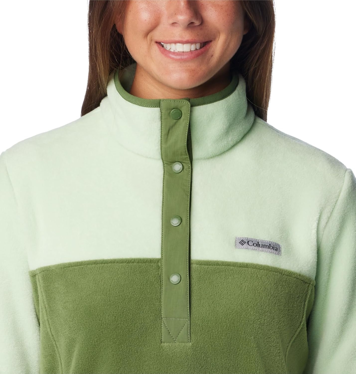 image:imageColumbia Benton Springs 12 Snap Pull Over II Fleece Pullover fr DamenCanteenSage Leaf