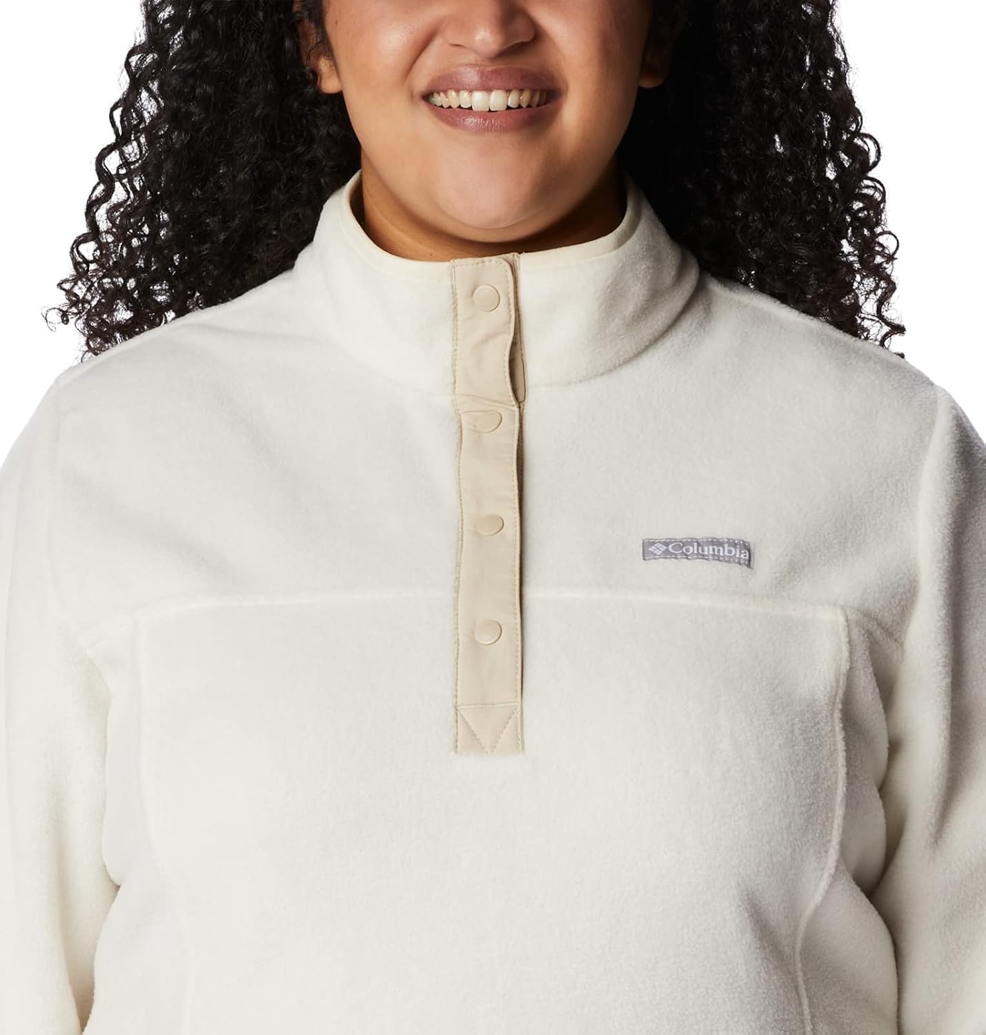 image:imageColumbia Benton Springs 12 Snap Pull Over II Fleece Pullover fr DamenChalkAncient Fossil