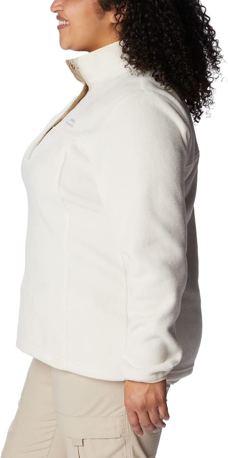 image:imageColumbia Benton Springs 12 Snap Pull Over II Fleece Pullover fr DamenChalkAncient Fossil