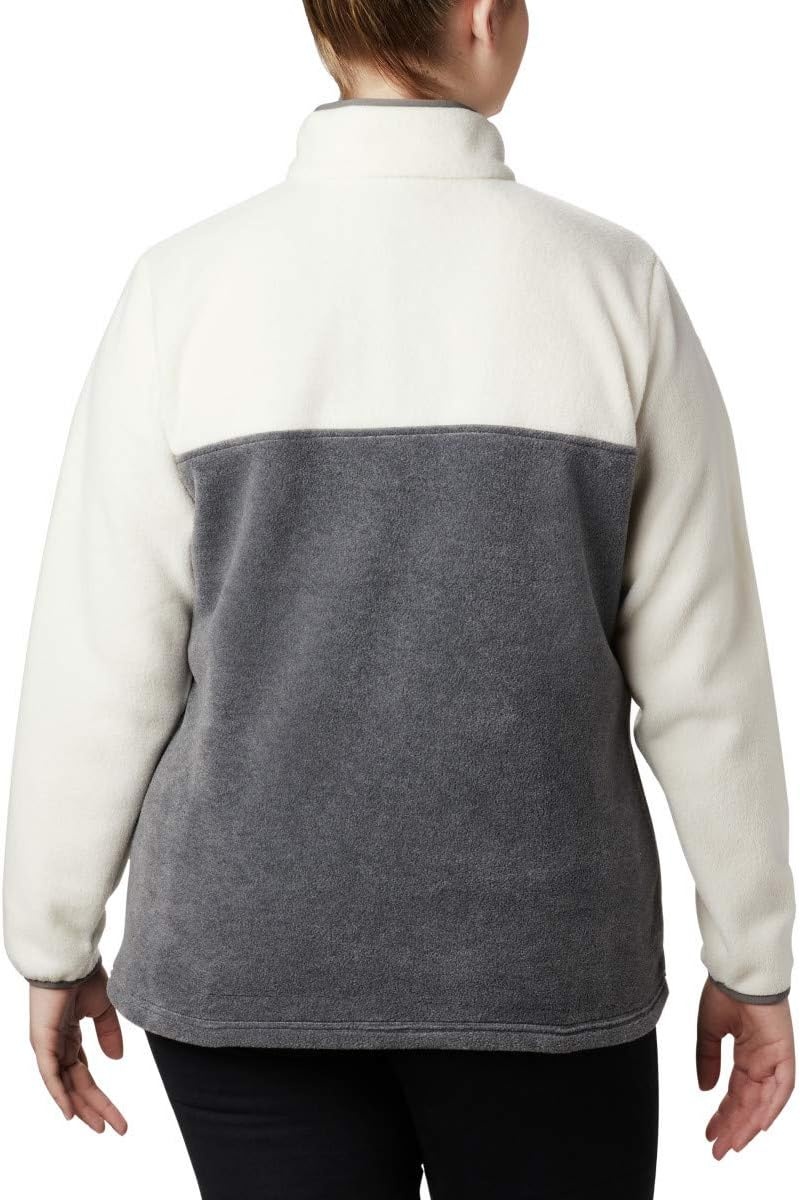 image:imageColumbia Benton Springs 12 Snap Pull Over II Fleece Pullover fr DamenCity Grey Heather Chalk