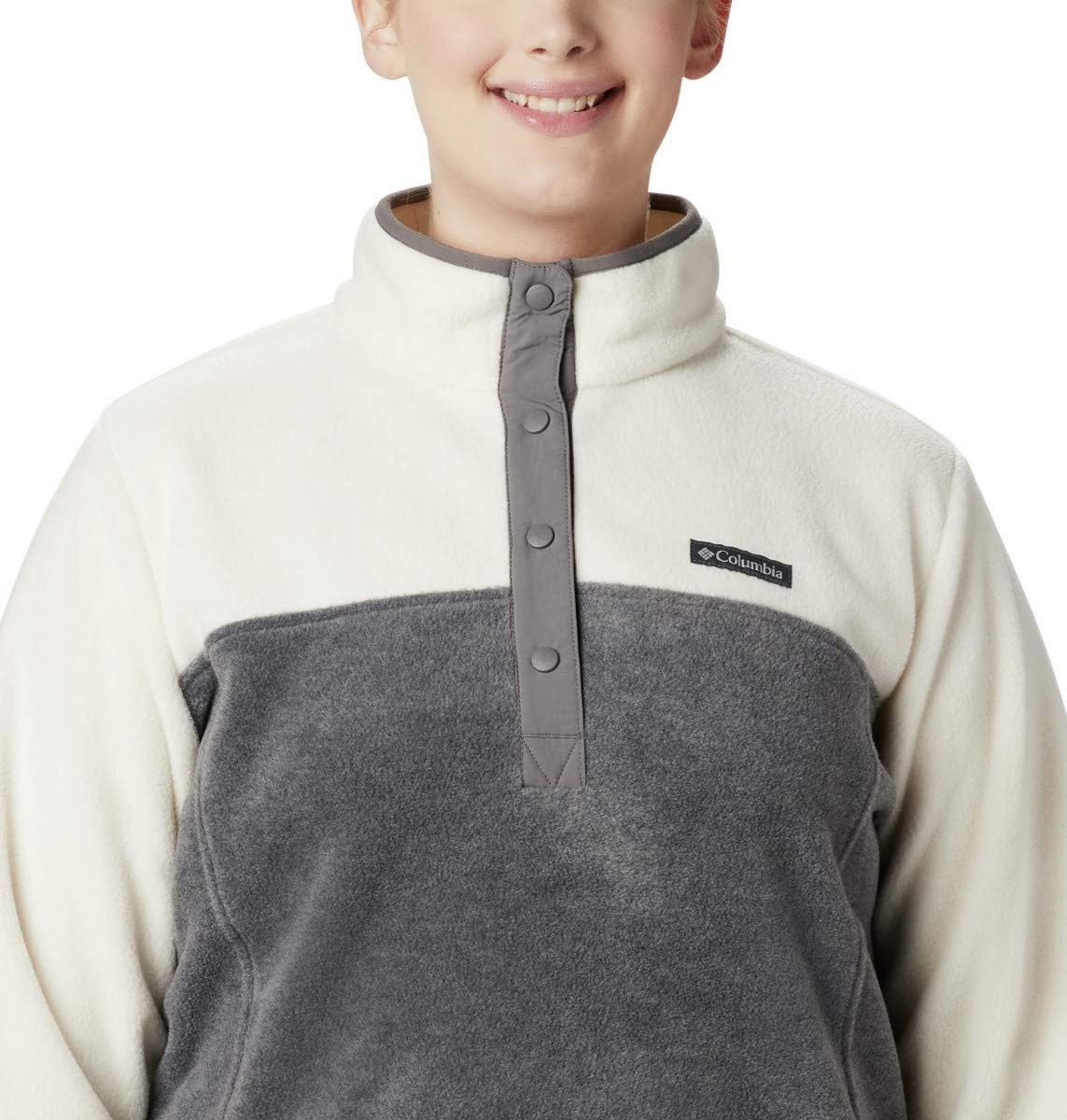 image:imageColumbia Benton Springs 12 Snap Pull Over II Fleece Pullover fr DamenCity Grey Heather Chalk