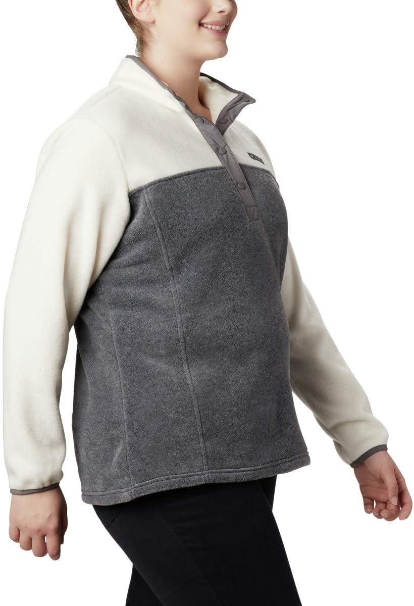 image:imageColumbia Benton Springs 12 Snap Pull Over II Fleece Pullover fr DamenCity Grey Heather Chalk