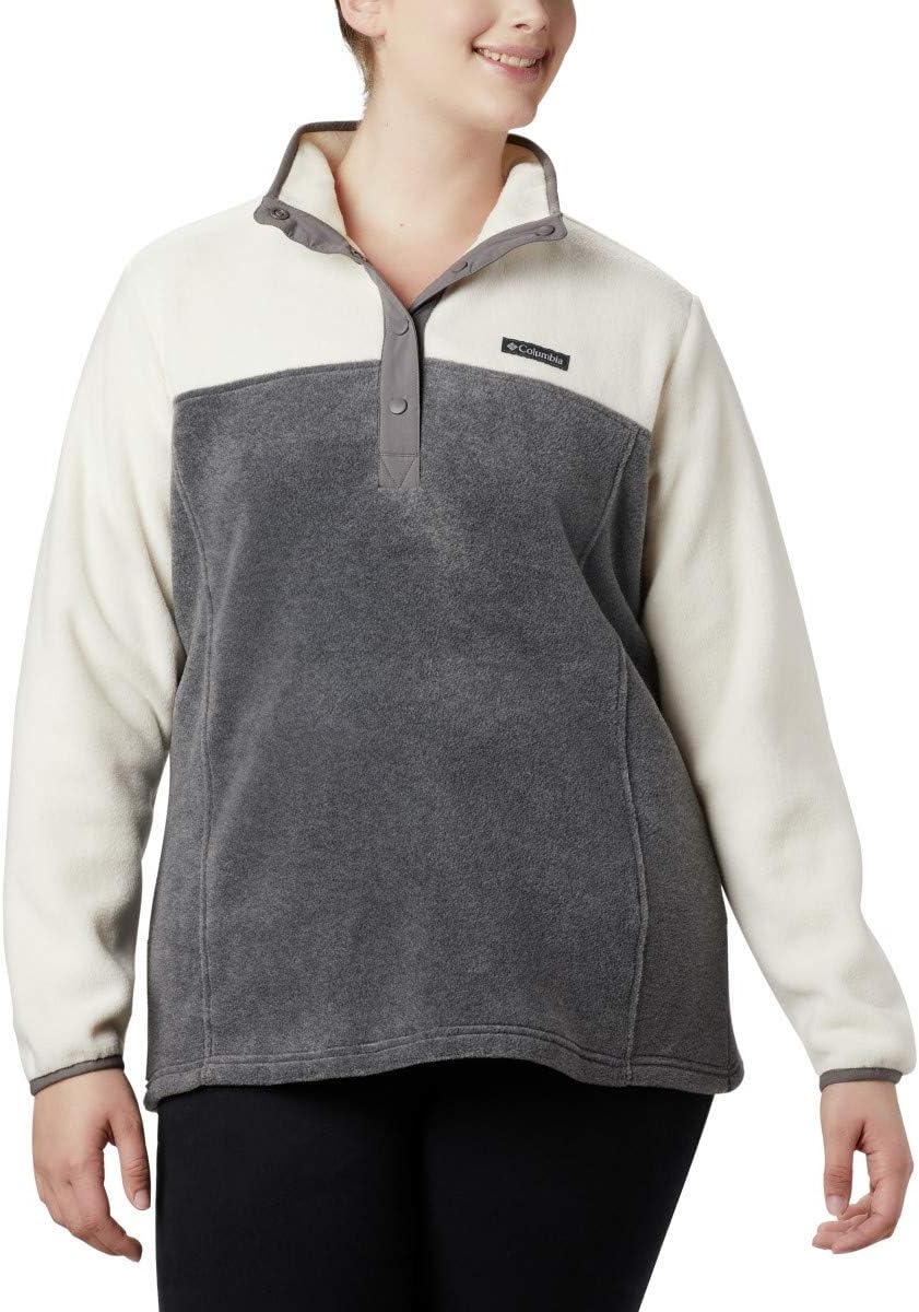 image:imageColumbia Benton Springs 12 Snap Pull Over II Fleece Pullover fr DamenCity Grey Heather Chalk