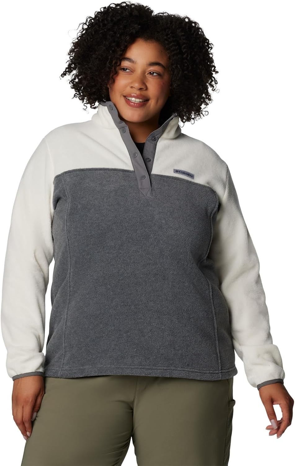 image:imageColumbia Benton Springs 12 Snap Pull Over II Fleece Pullover fr DamenCity Grey HeatherChalk