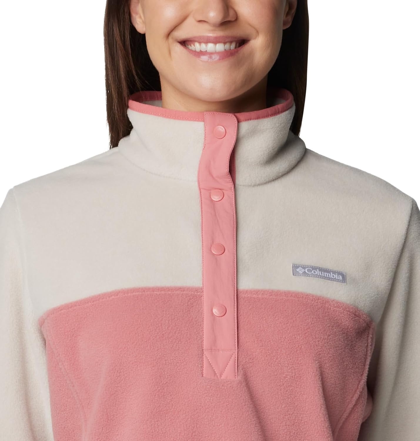 image:imageColumbia Benton Springs 12 Snap Pull Over II Fleece Pullover fr DamenDark StonePink Agave