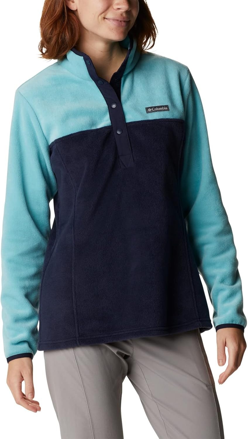 image:imageColumbia Benton Springs 12 Snap Pull Over II Fleece Pullover fr DamenDunkle NachtaktivMeereswelle