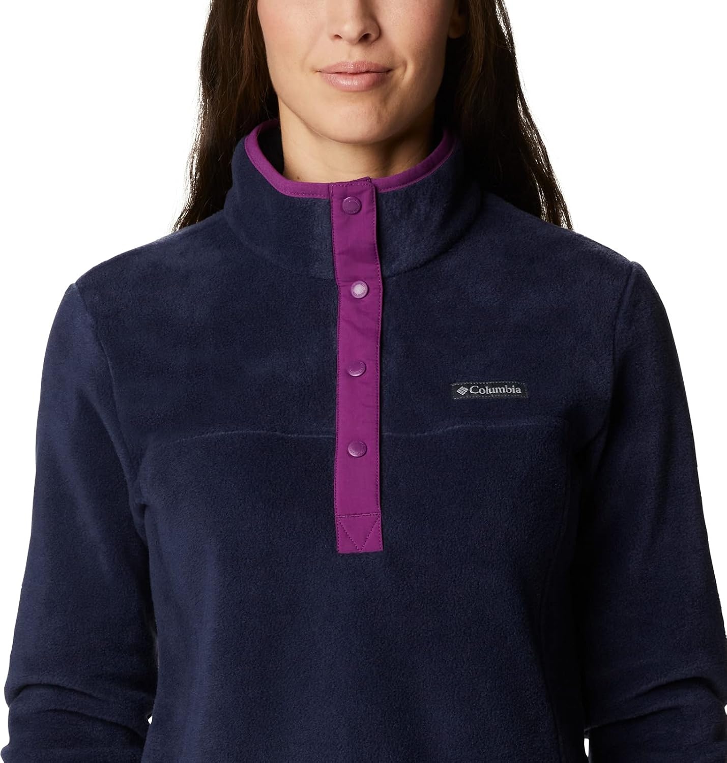 image:imageColumbia Benton Springs 12 Snap Pull Over II Fleece Pullover fr DamenDunkles NachtaktivPflaume