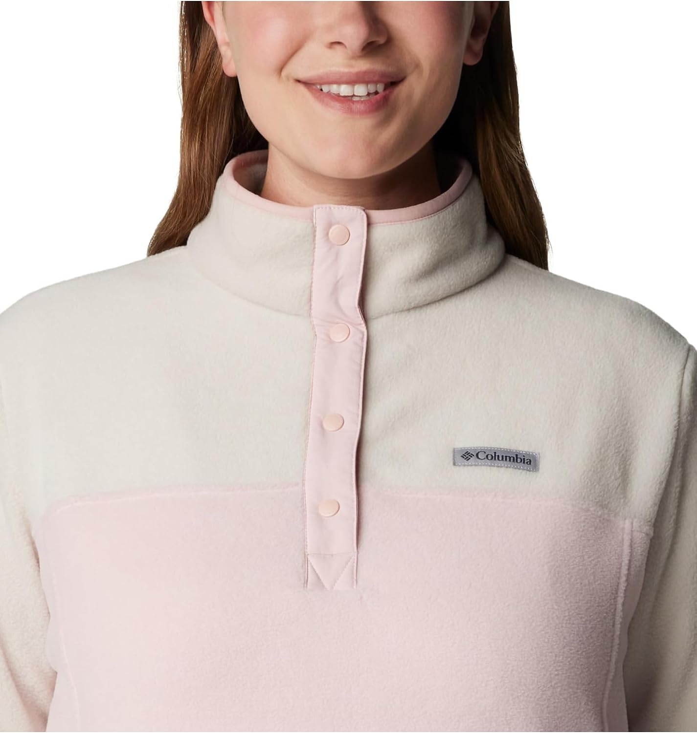 image:imageColumbia Benton Springs 12 Snap Pull Over II Fleece Pullover fr DamenDusty PinkDark StoneDusty Pink