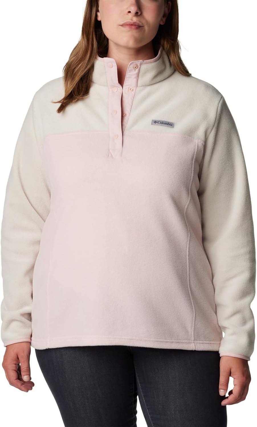 image:imageColumbia Benton Springs 12 Snap Pull Over II Fleece Pullover fr DamenDusty PinkDark StoneDusty Pink