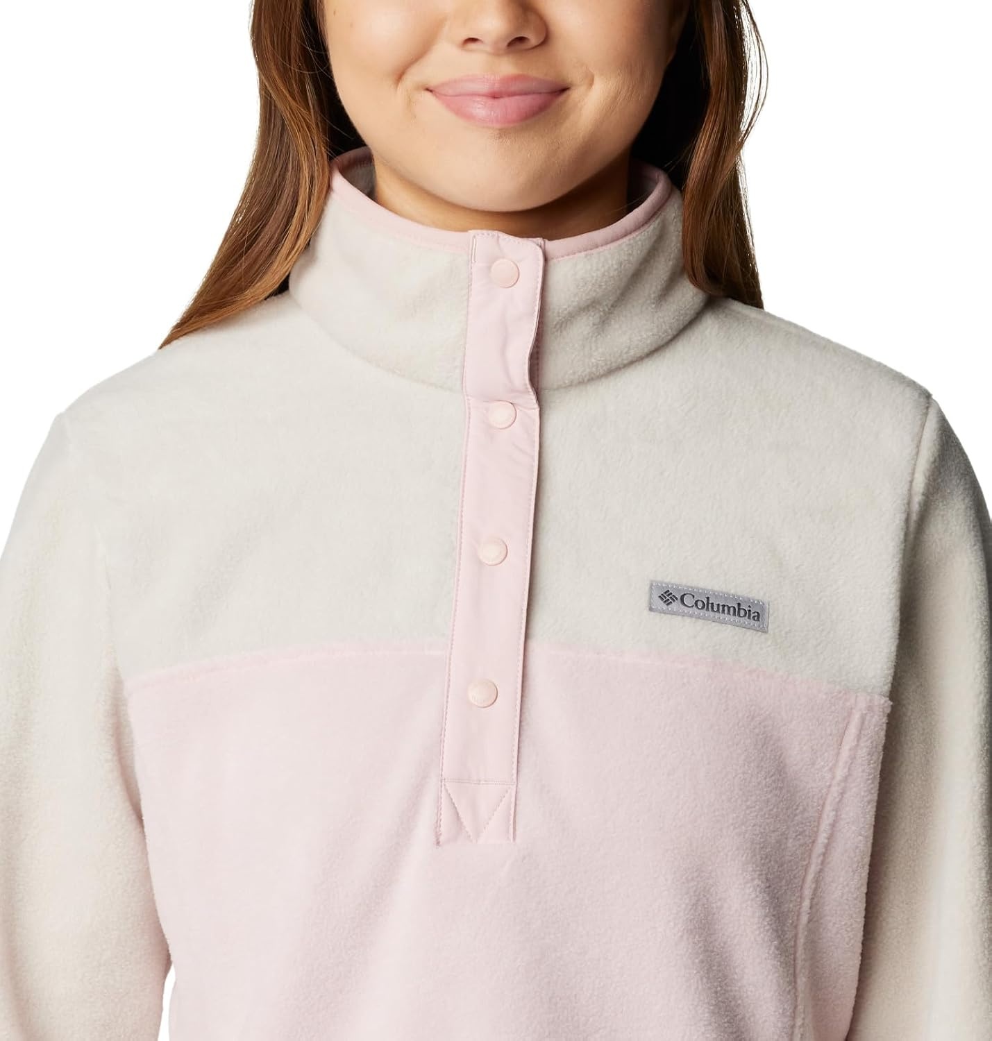 image:imageColumbia Benton Springs 12 Snap Pull Over II Fleece Pullover fr DamenDusty PinkDark StoneDusty Pink