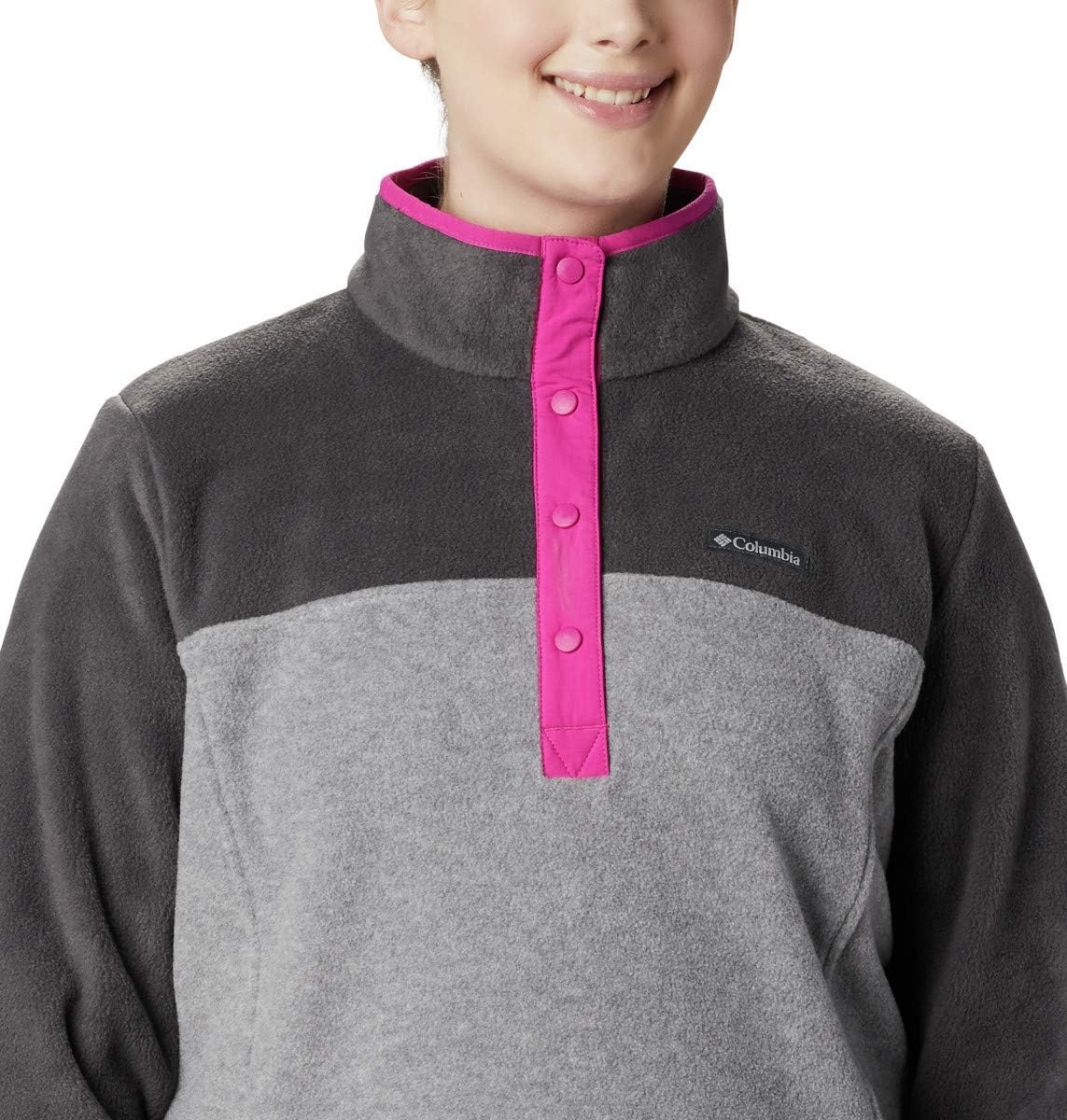 image:imageColumbia Benton Springs 12 Snap Pull Over II Fleece Pullover fr DamenHellgrau HeatherHai