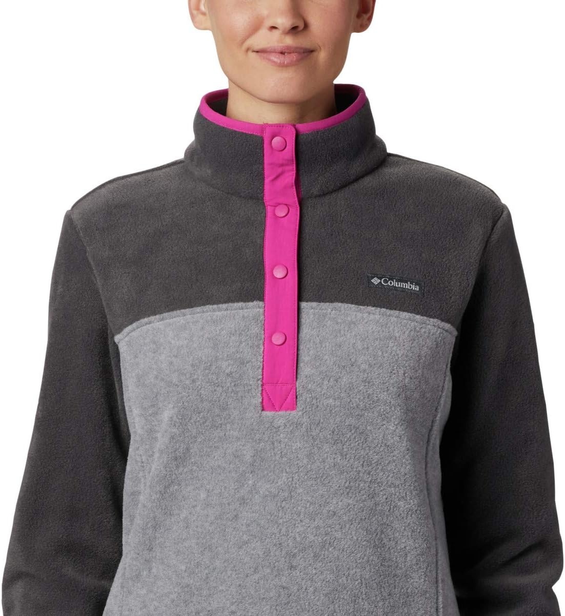 image:imageColumbia Benton Springs 12 Snap Pull Over II Fleece Pullover fr DamenHellgrau HeatherHai
