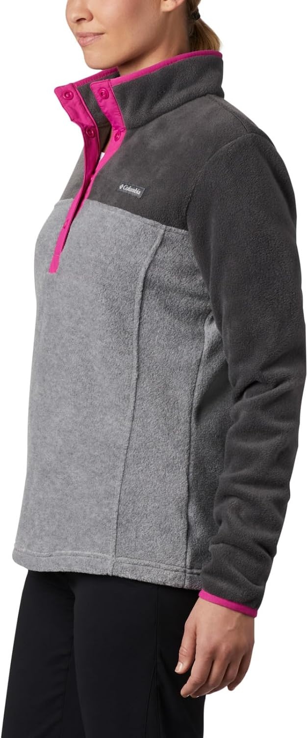 image:imageColumbia Benton Springs 12 Snap Pull Over II Fleece Pullover fr DamenLight Grey HeatherShark