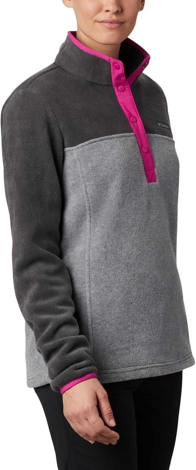 image:imageColumbia Benton Springs 12 Snap Pull Over II Fleece Pullover fr DamenLight Grey HeatherShark