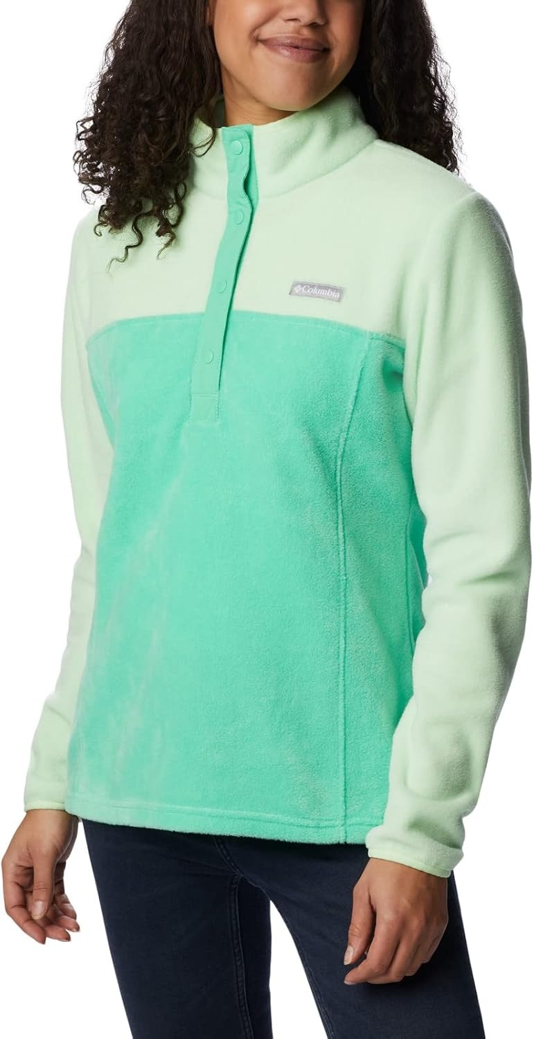 image:imageColumbia Benton Springs 12 Snap Pull Over II Fleece Pullover fr DamenLight Jade Key West