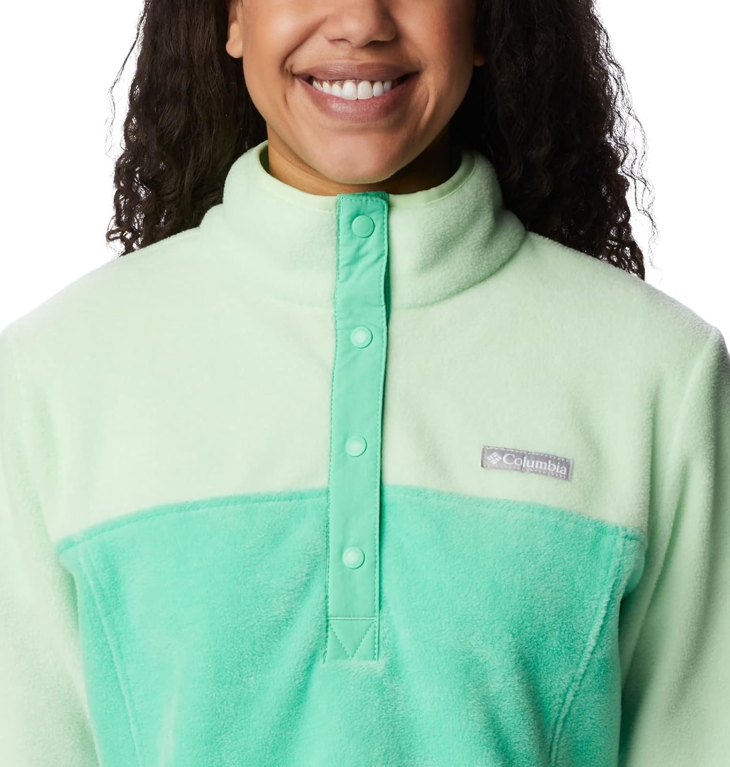 image:imageColumbia Benton Springs 12 Snap Pull Over II Fleece Pullover fr DamenLight Jade Key West