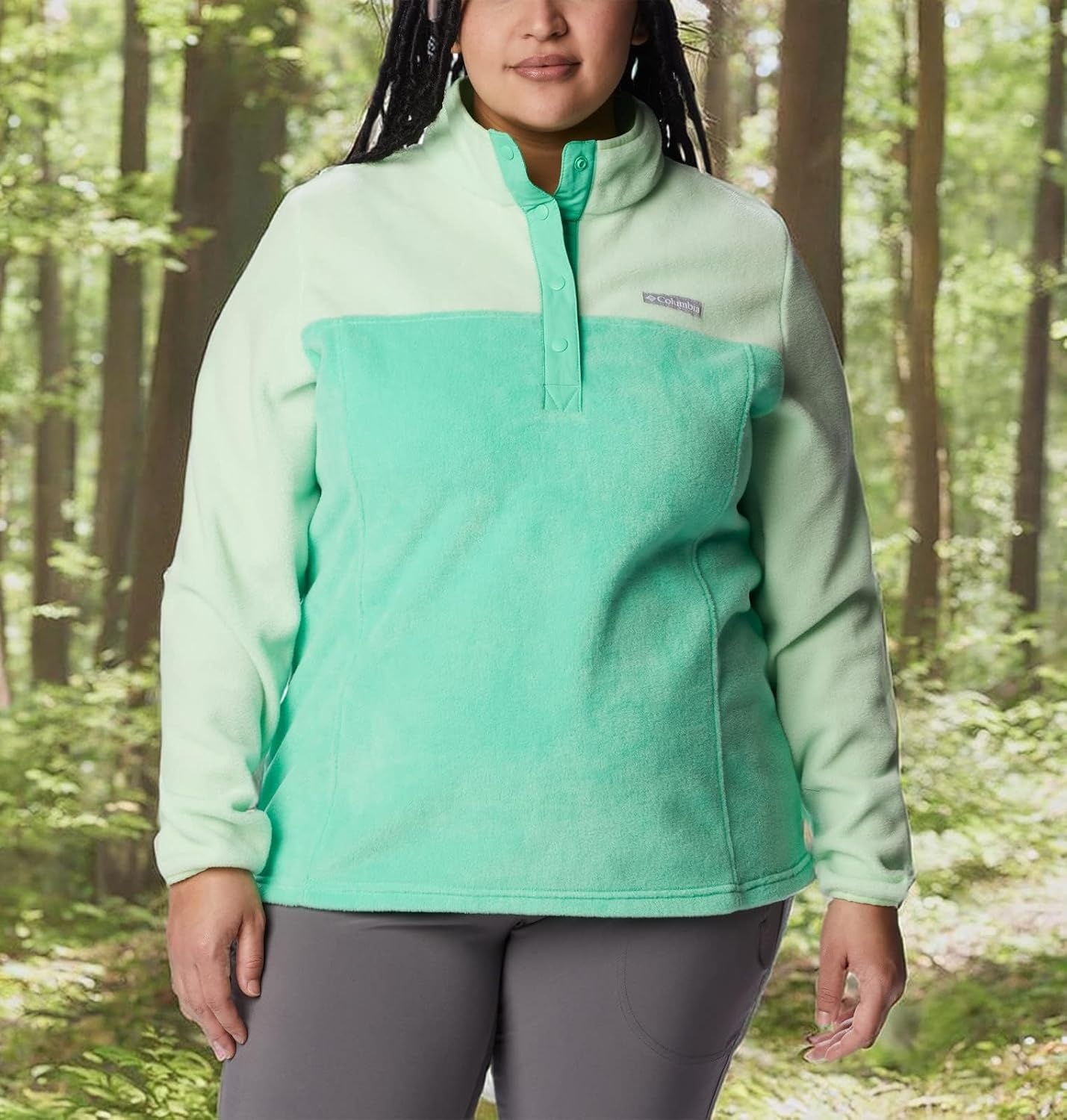 image:imageColumbia Benton Springs 12 Snap Pull Over II Fleece Pullover fr DamenLight JadeKey West