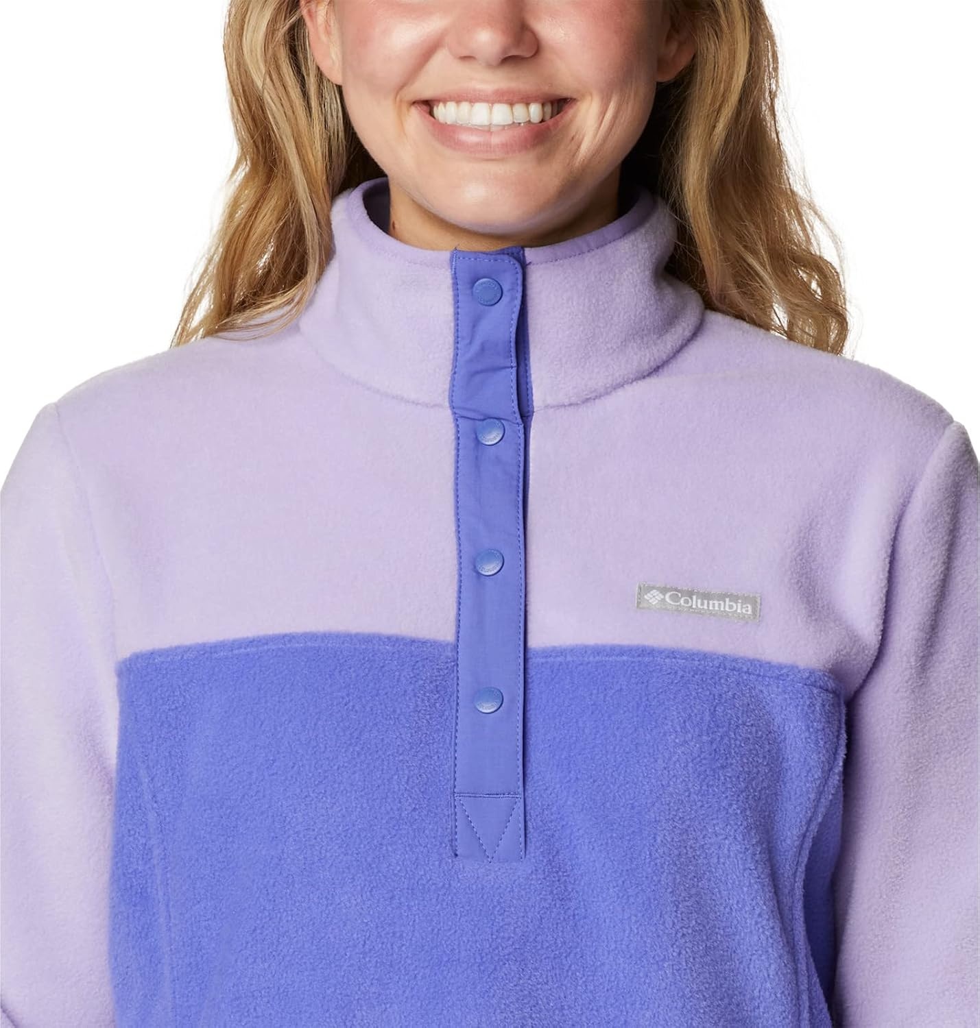 image:imageColumbia Benton Springs 12 Snap Pull Over II Fleece Pullover fr DamenLila LotusFrosted Purple