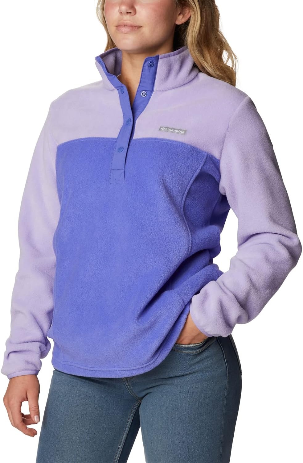 image:imageColumbia Benton Springs 12 Snap Pull Over II Fleece Pullover fr DamenLila LotusFrosted Purple