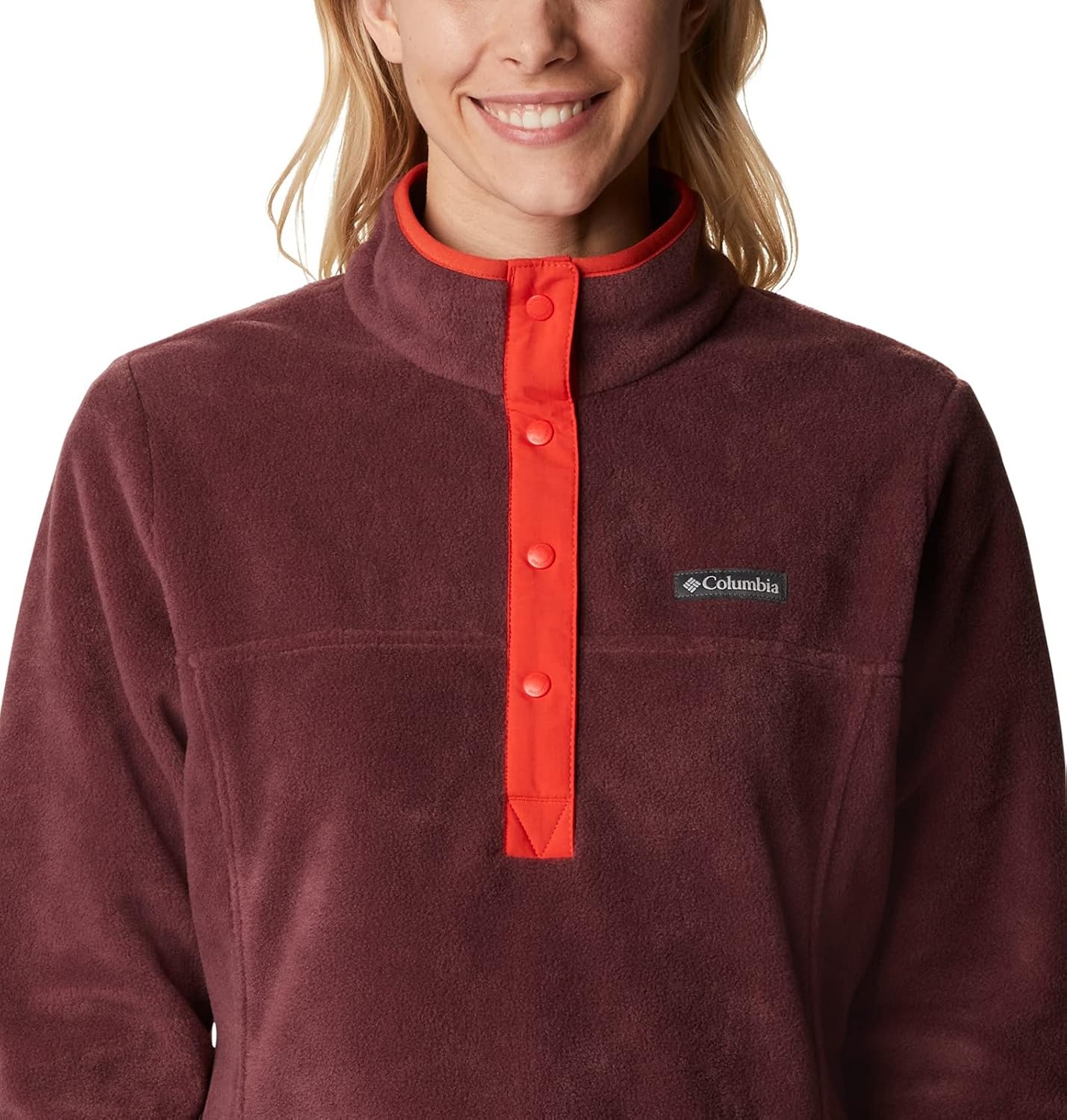 image:imageColumbia Benton Springs 12 Snap Pull Over II Fleece Pullover fr DamenMalbecBold Orange