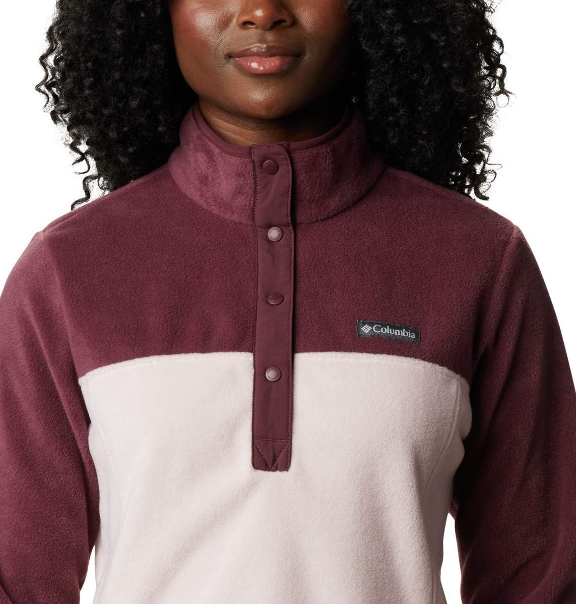 image:imageColumbia Benton Springs 12 Snap Pull Over II Fleece Pullover fr DamenMalbecMineral Pink