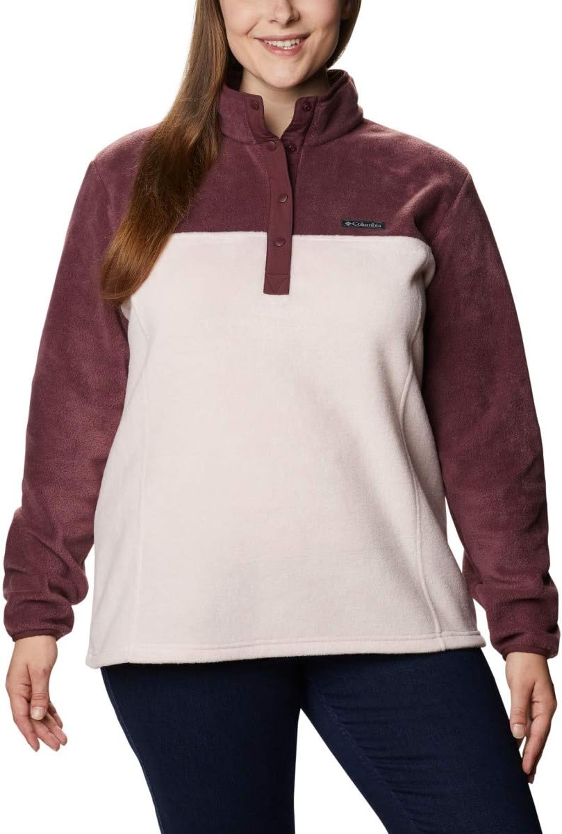 image:imageColumbia Benton Springs 12 Snap Pull Over II Fleece Pullover fr DamenMalbecMineral Pink