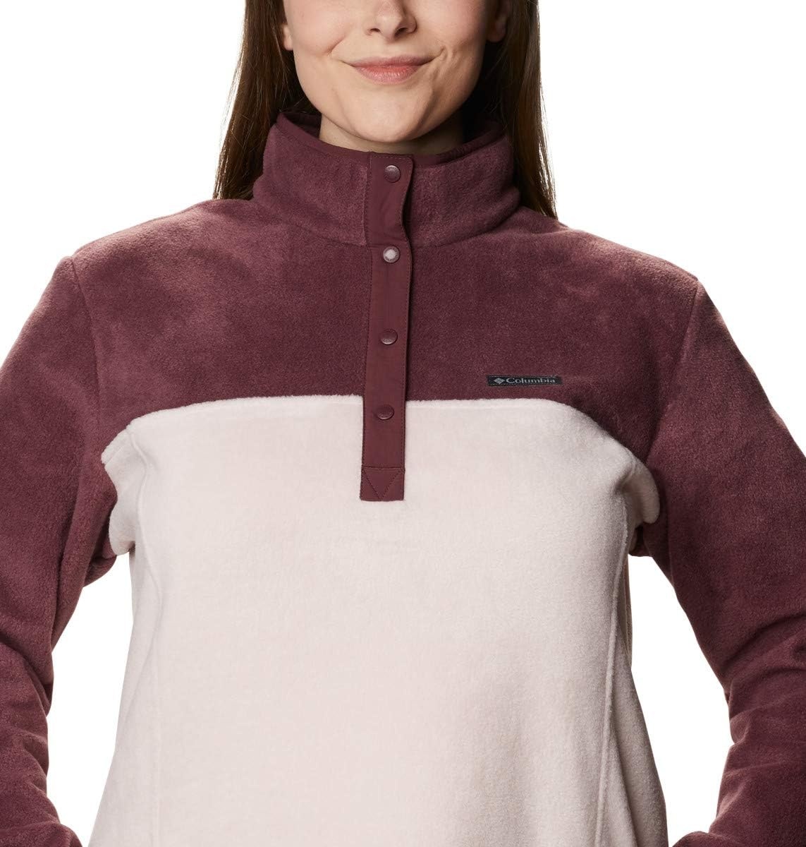 image:imageColumbia Benton Springs 12 Snap Pull Over II Fleece Pullover fr DamenMalbecMineral Pink