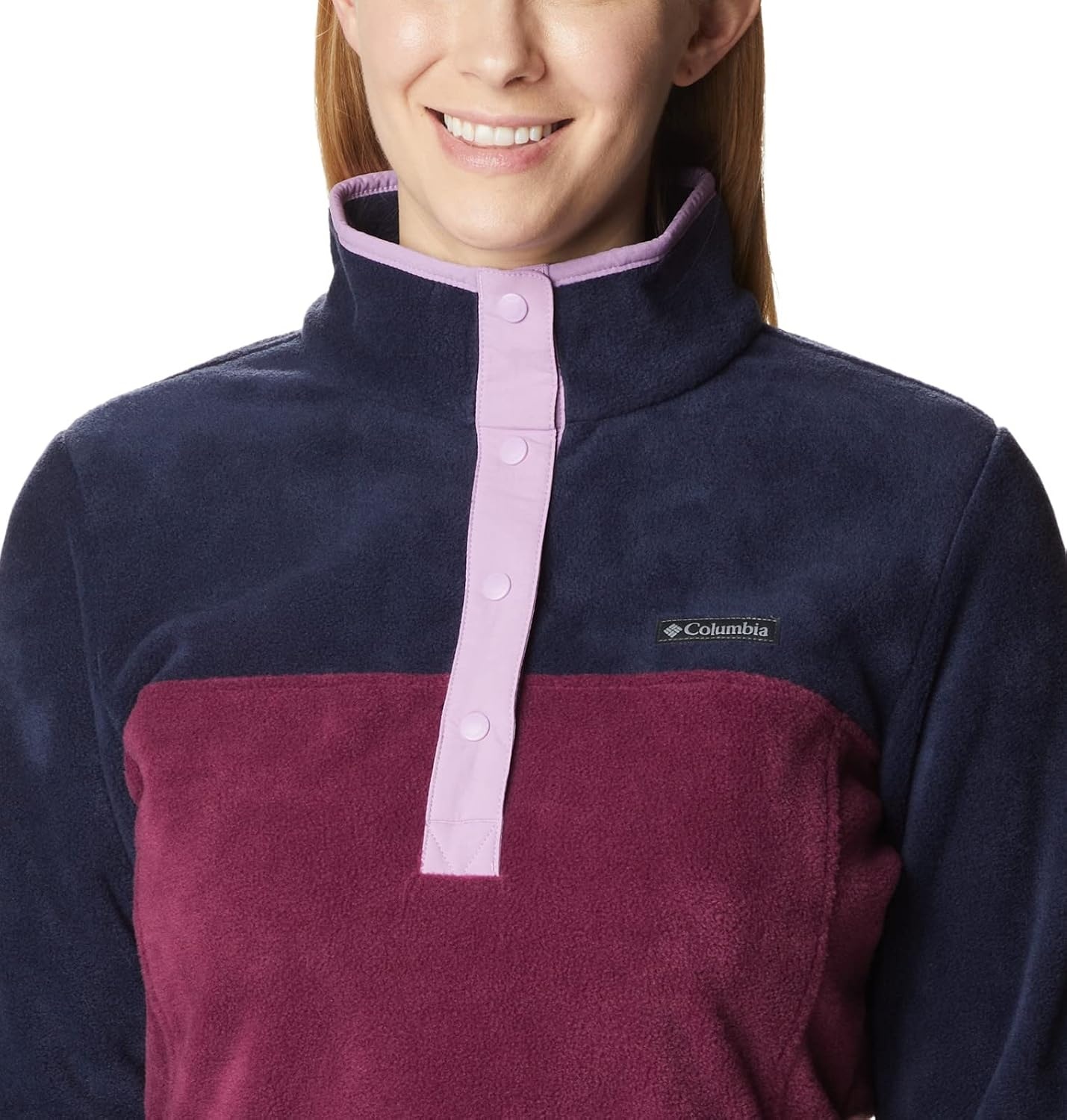 image:imageColumbia Benton Springs 12 Snap Pull Over II Fleece Pullover fr DamenMarionberryDark NocturalGumdrop