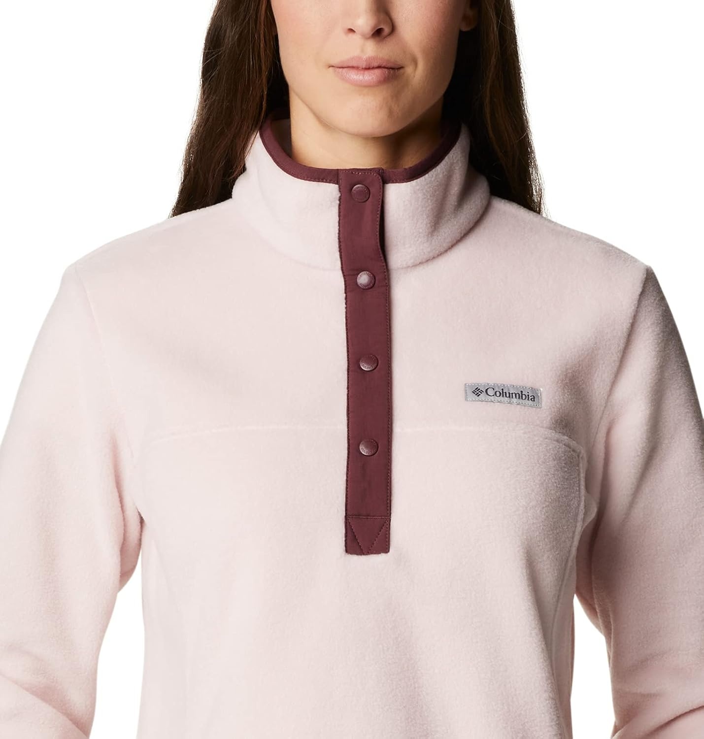 image:imageColumbia Benton Springs 12 Snap Pull Over II Fleece Pullover fr DamenMineral PinkMalbec