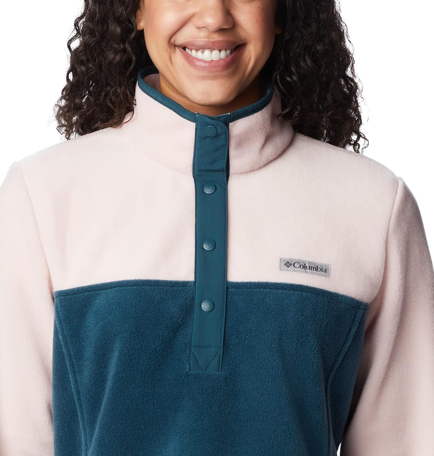 image:imageColumbia Benton Springs 12 Snap Pull Over II Fleece Pullover fr DamenNight WaveDusty PinkNight Wave