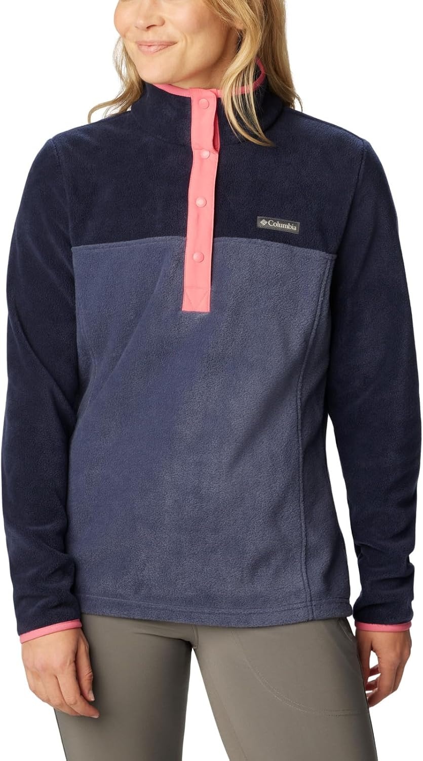 image:imageColumbia Benton Springs 12 Snap Pull Over II Fleece Pullover fr DamenNocturnalDark NocturnalCamellia Rose