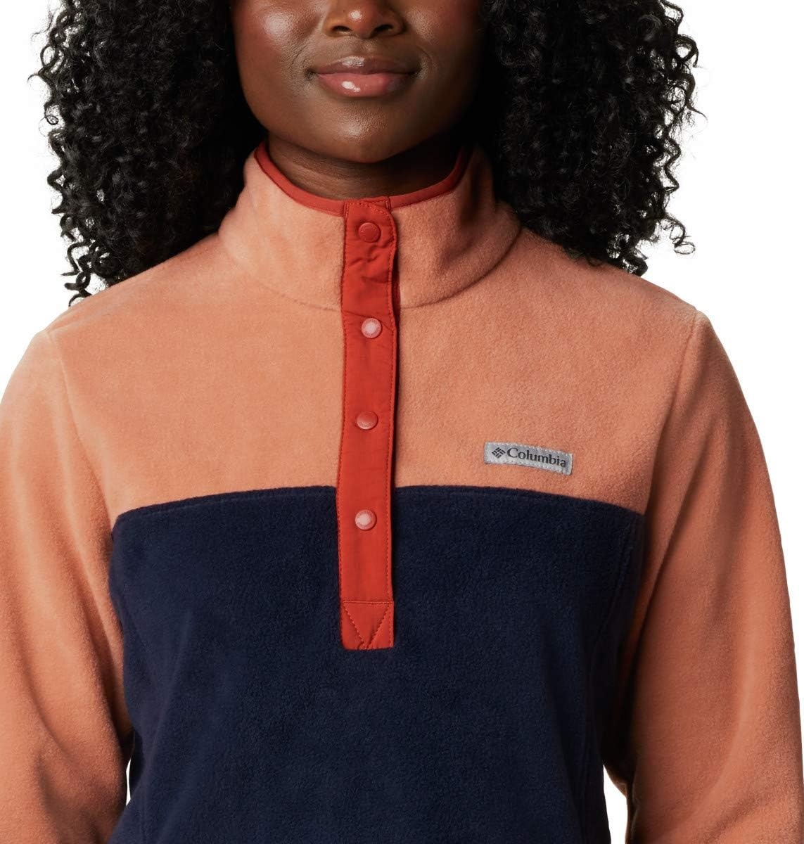 image:imageColumbia Benton Springs 12 Snap Pull Over II Fleece Pullover fr DamenNova PinkDark Nocturnal