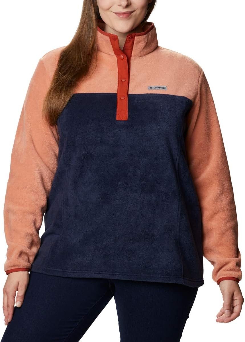 image:imageColumbia Benton Springs 12 Snap Pull Over II Fleece Pullover fr DamenNova PinkDark Nocturnal