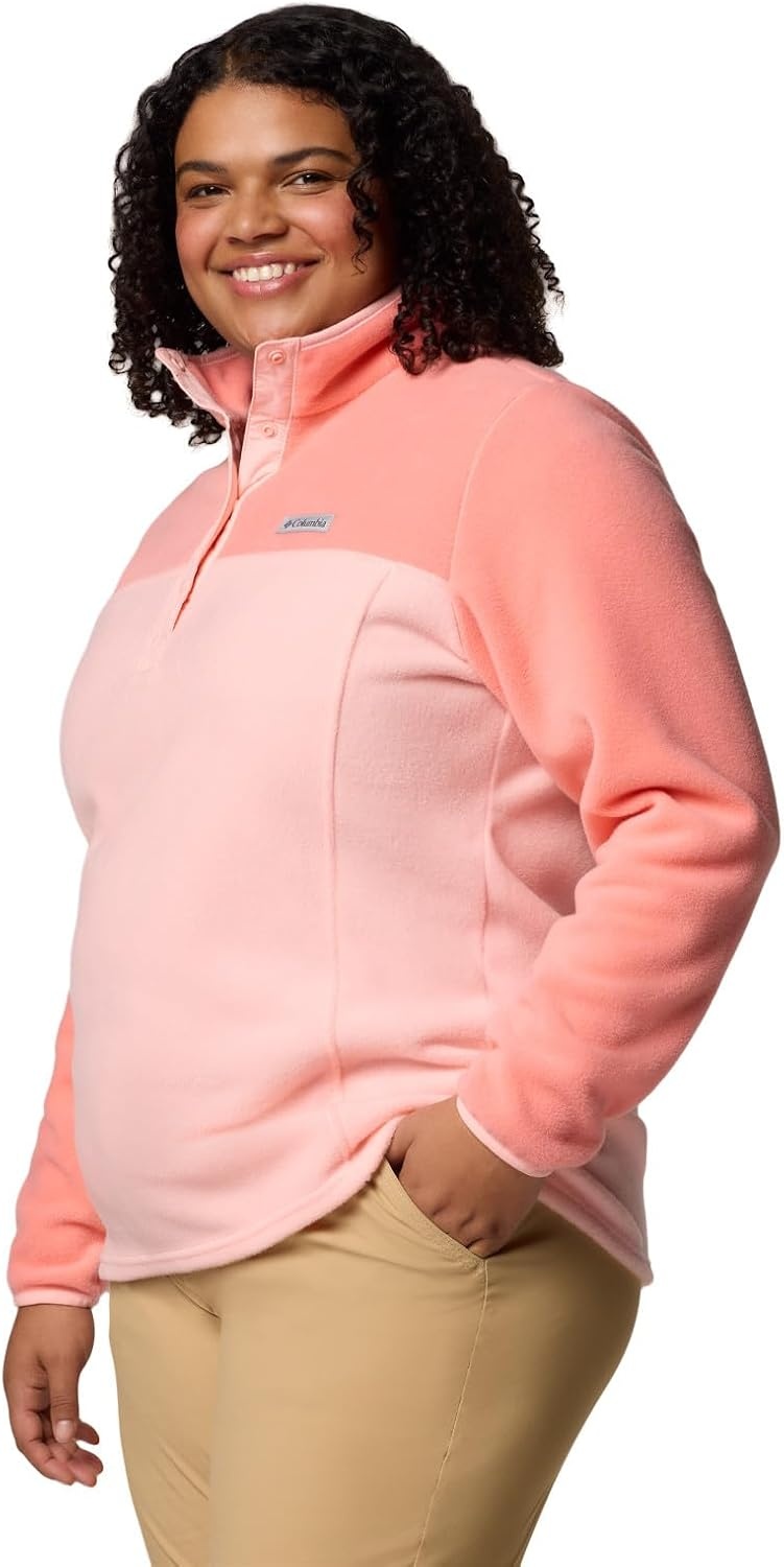 image:imageColumbia Benton Springs 12 Snap Pull Over II Fleece Pullover fr DamenPink SandAlpenglow