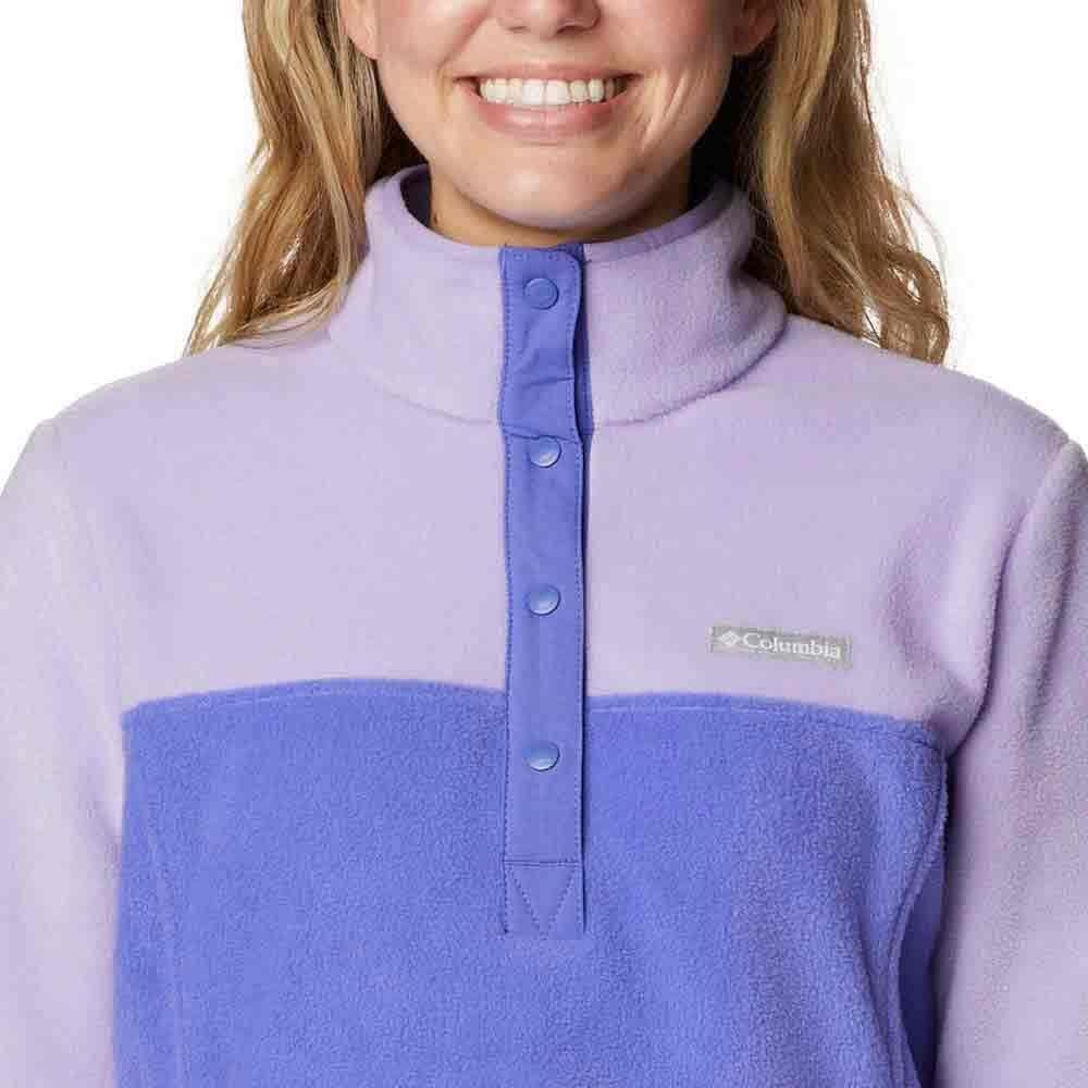 image:imageColumbia Benton Springs 12 Snap Pull Over II Fleece Pullover fr DamenPurple Lotus Frosted Purple