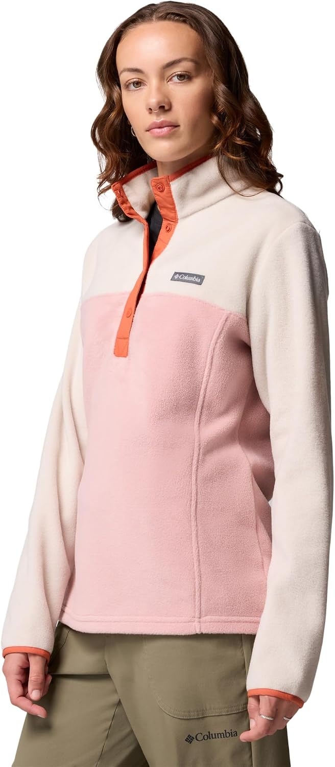 image:imageColumbia Benton Springs 12 Snap Pull Over II Fleece Pullover fr DamenRadiergummi Pink Dark Stone Toskana