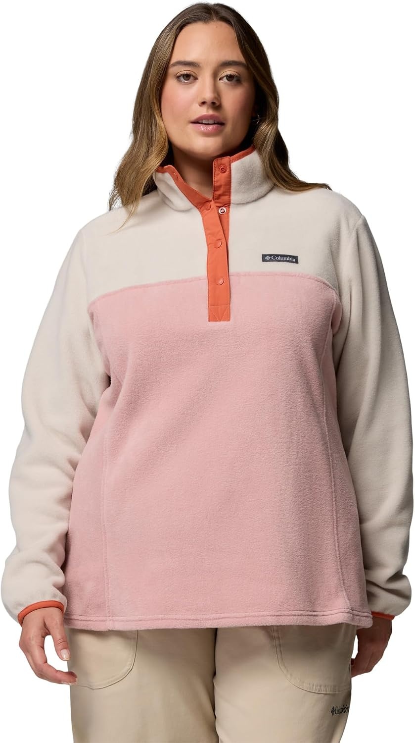image:imageColumbia Benton Springs 12 Snap Pull Over II Fleece Pullover fr DamenRadiergummi Pink Dark Stone Toskana
