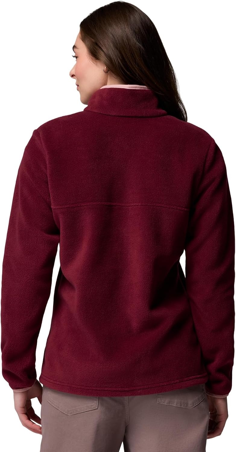 image:imageColumbia Benton Springs 12 Snap Pull Over II Fleece Pullover fr DamenRich WineEraser Pink