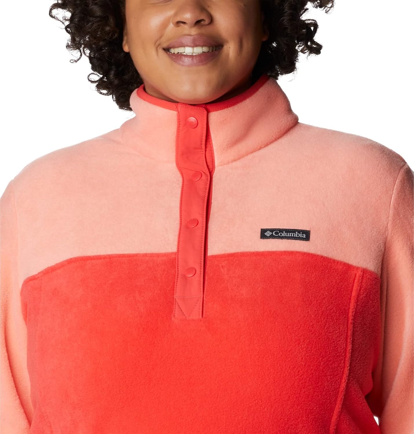 image:imageColumbia Benton Springs 12 Snap Pull Over II Fleece Pullover fr DamenRoter HibiskusKorallenriff
