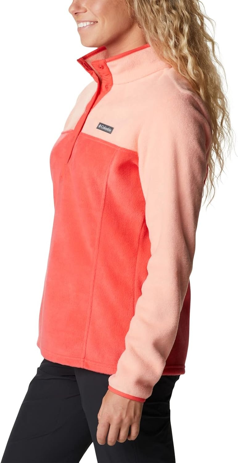 image:imageColumbia Benton Springs 12 Snap Pull Over II Fleece Pullover fr DamenRoter HibiskusKorallenriff