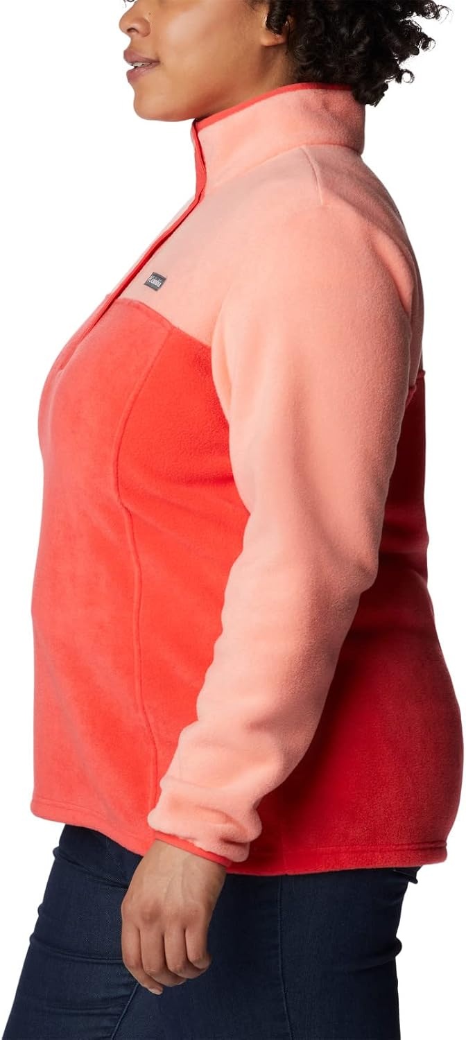image:imageColumbia Benton Springs 12 Snap Pull Over II Fleece Pullover fr DamenRoter HibiskusKorallenriff