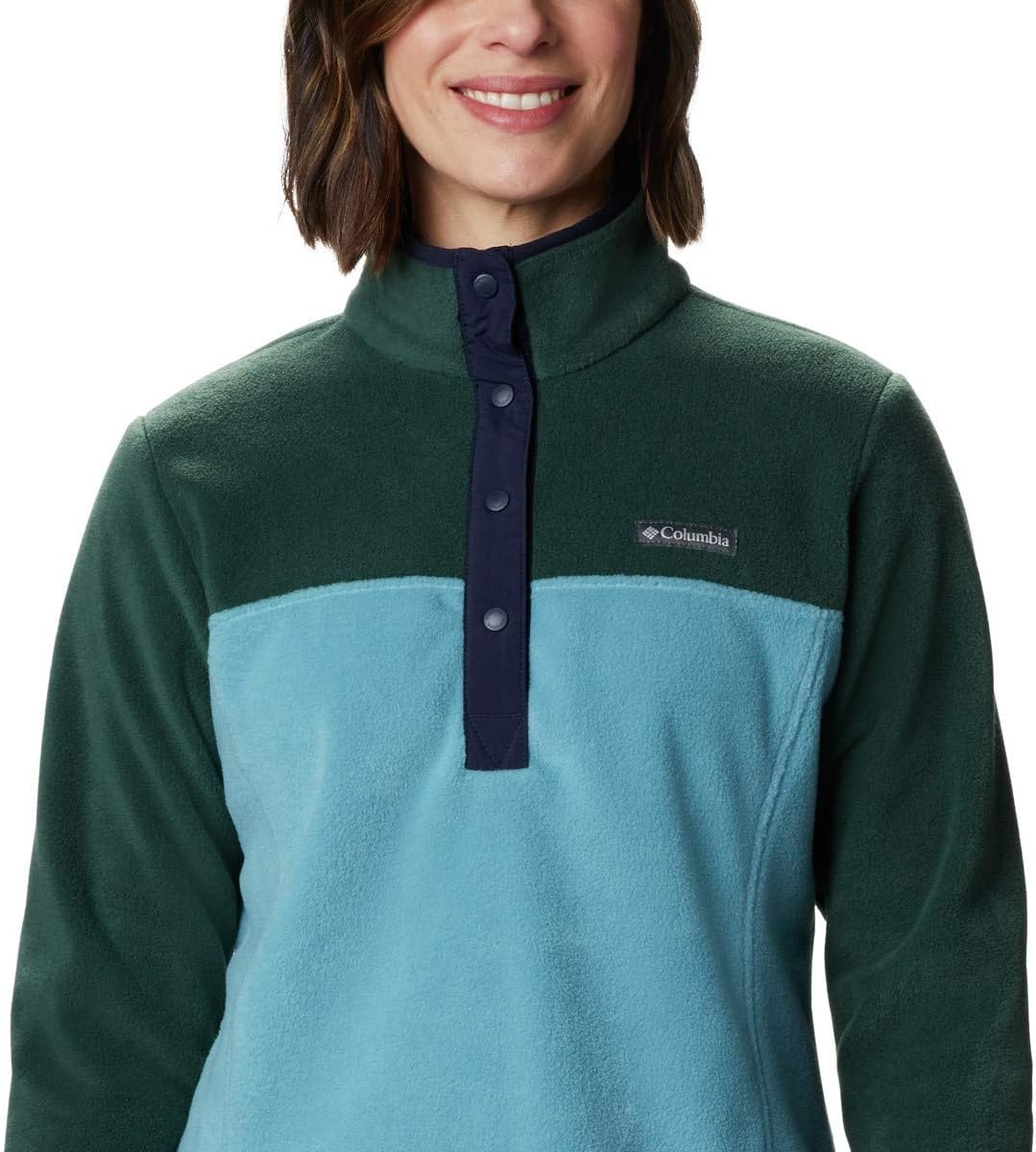image:imageColumbia Benton Springs 12 Snap Pull Over II Fleece Pullover fr DamenSpruceCanyon Blue
