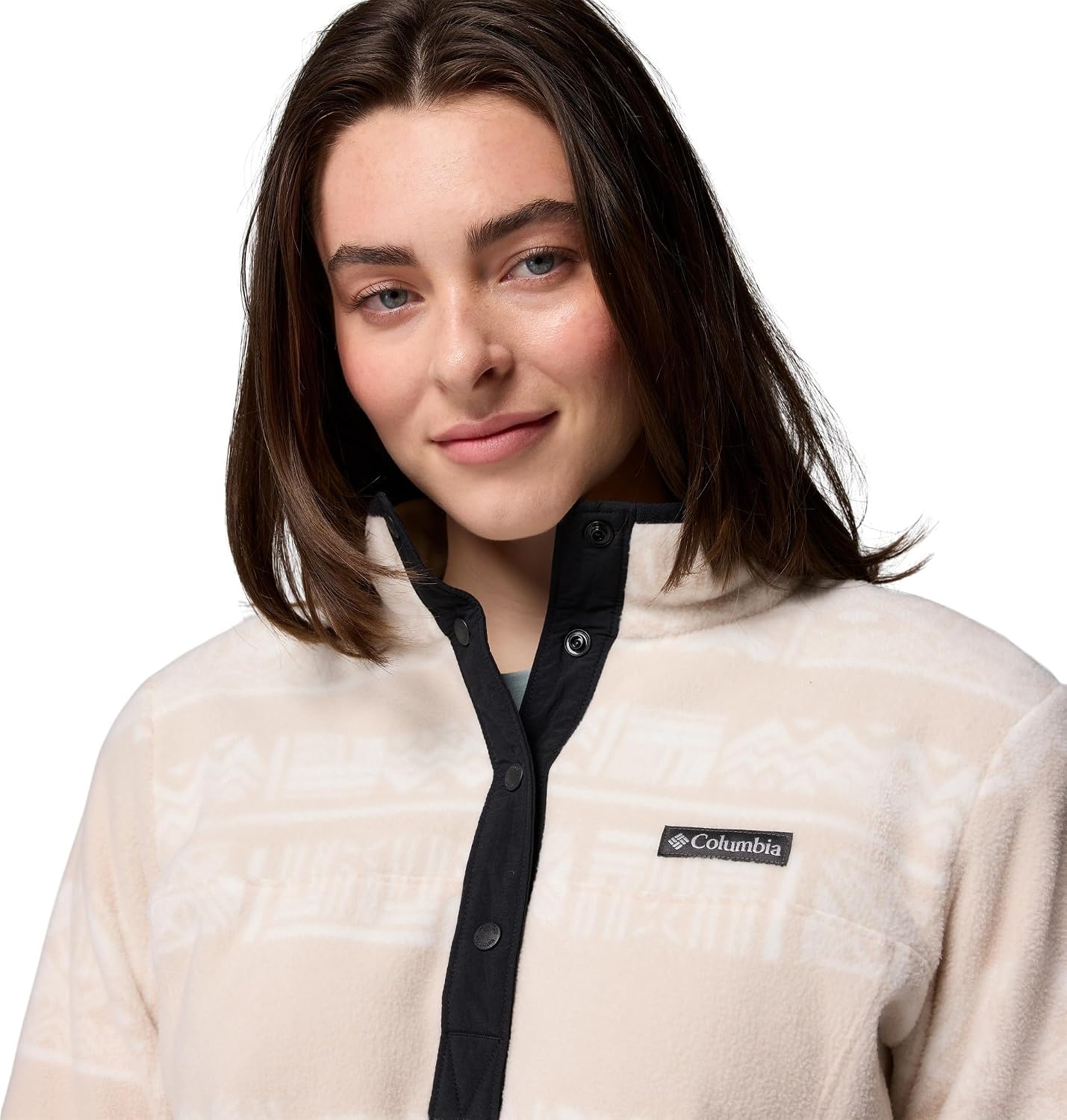 image:imageColumbia Damen Benton Springs Printed 12 Snap Fleece Sweaters 1er PackDark Stone Deschutes Days