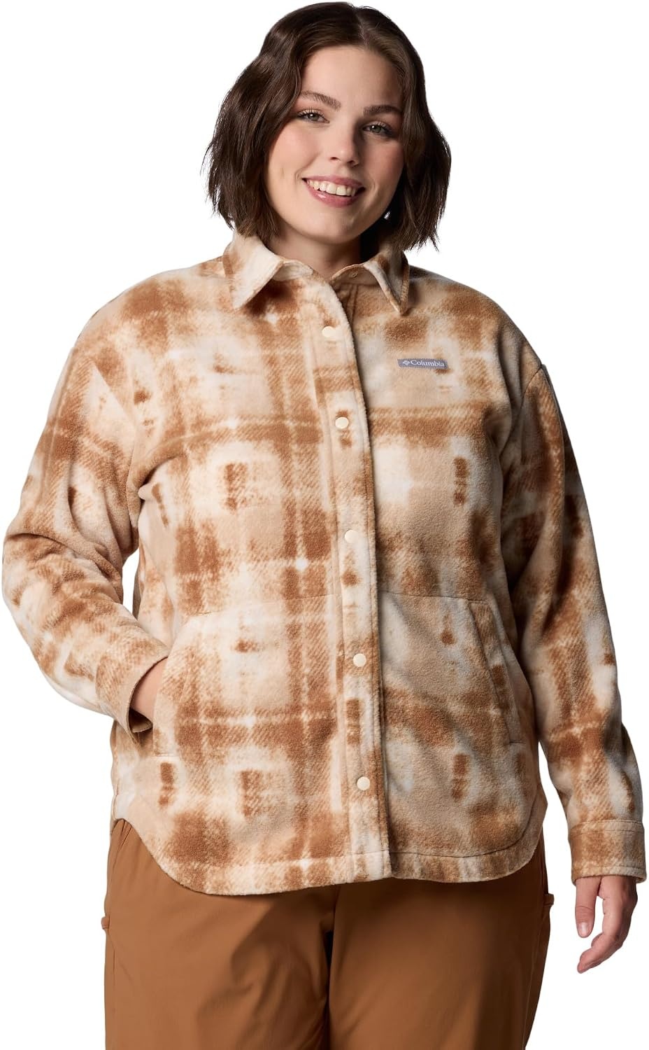 image:imageColumbia Damen Benton Springs Shirt Jacket 2 Fleecejacke 1er PackCamel Brown Omblur
