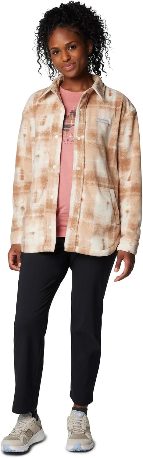 image:imageColumbia Damen Benton Springs Shirt Jacket 2 Fleecejacke 1er PackCamel Brown Omblur