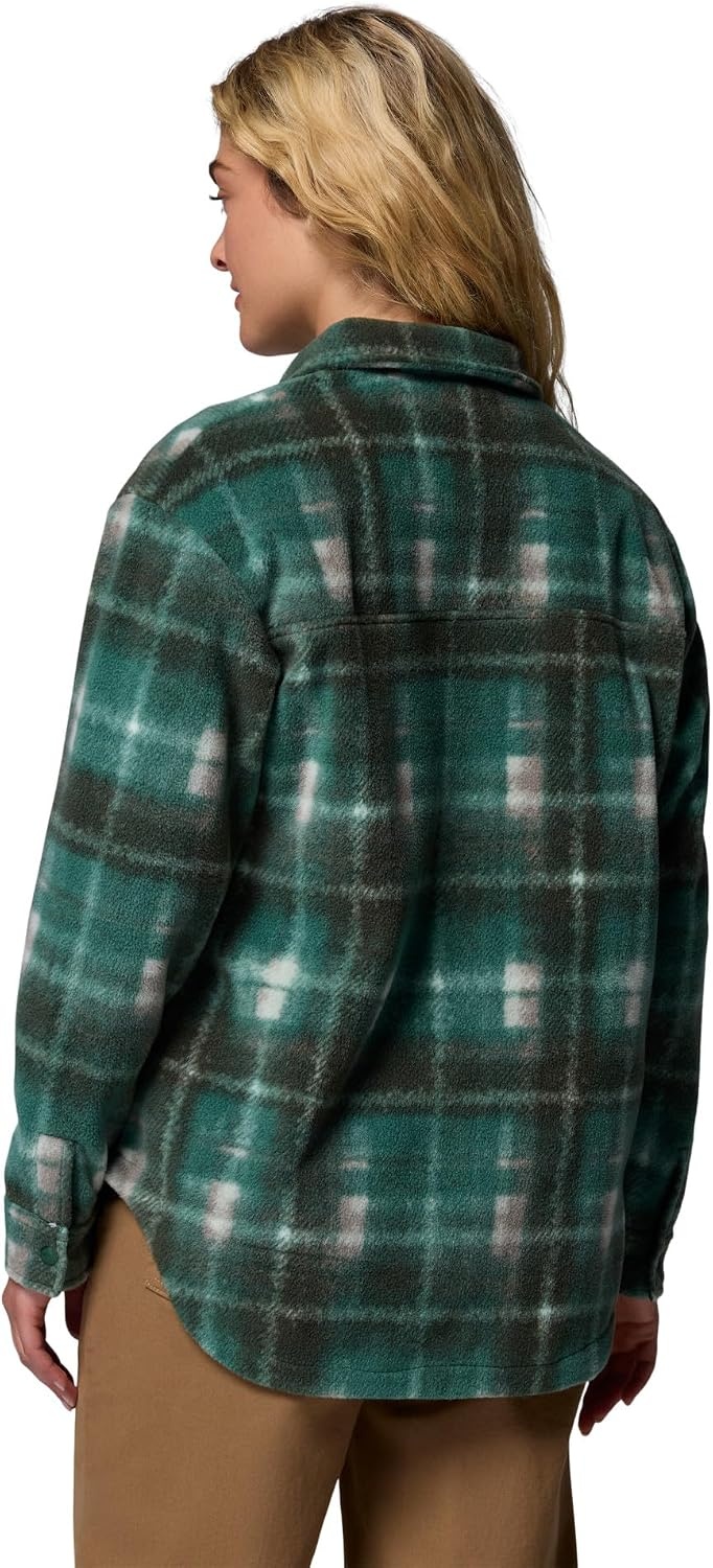 image:imageColumbia Damen Benton Springs Shirt Jacket 2 Fleecejacke 1er PackRain Forest Omblur