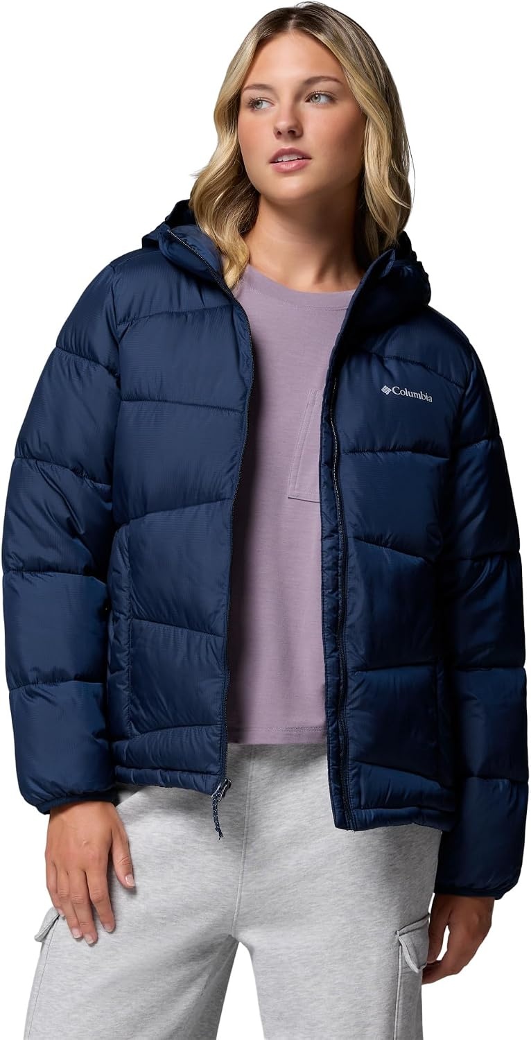 image:imageColumbia Damen Fivemile Butte Hooded Jacket Pufferjacke mit Kapuze 1er PackCollegiate Navy